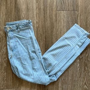 Skinny pinstripe jeans